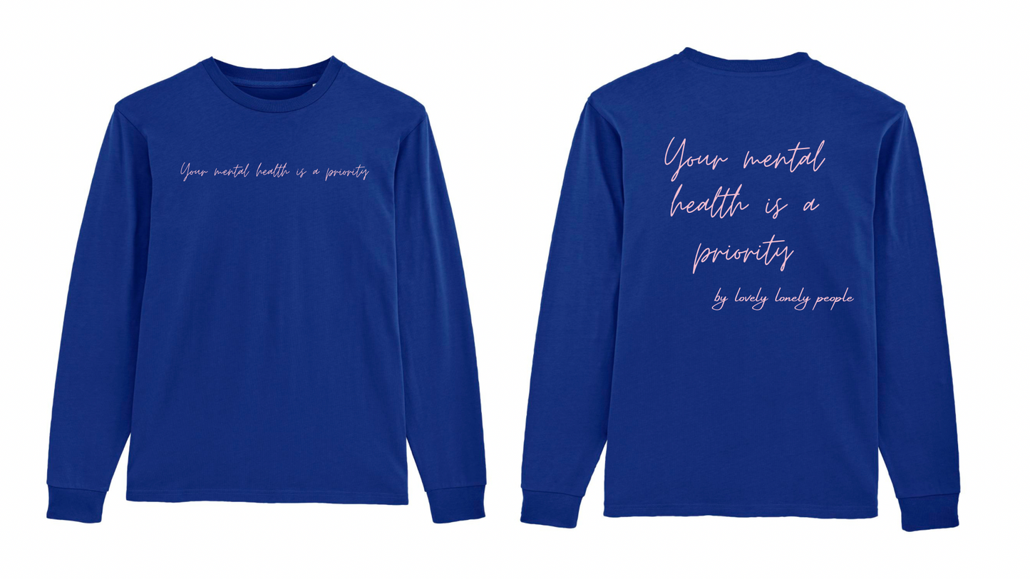 T shirt manches longues Bleu foncé