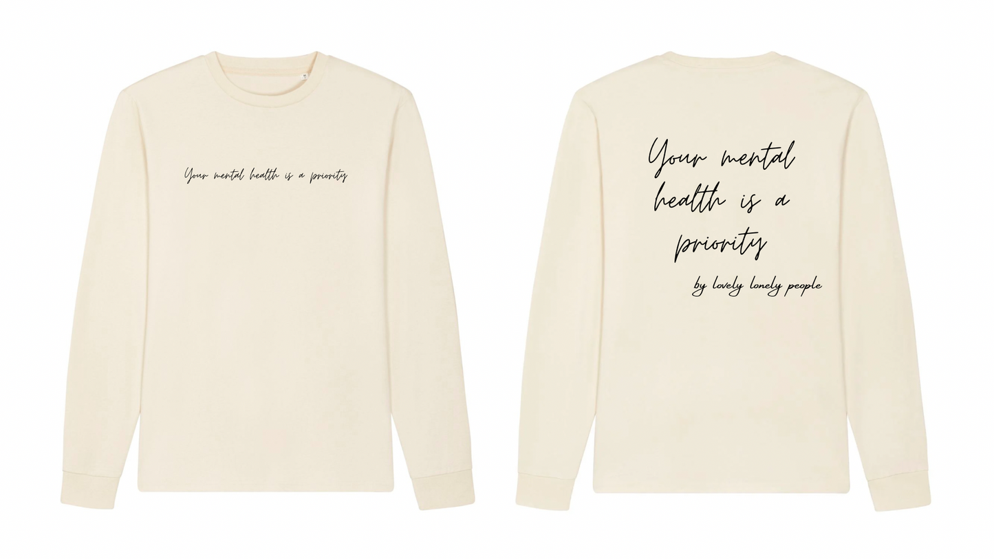 T shirt manches longues Crème